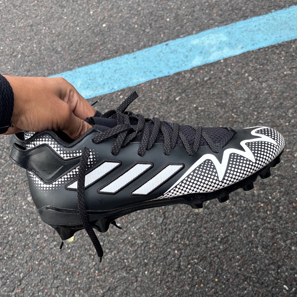 Adidas Black and White Men's Athletic Cleats